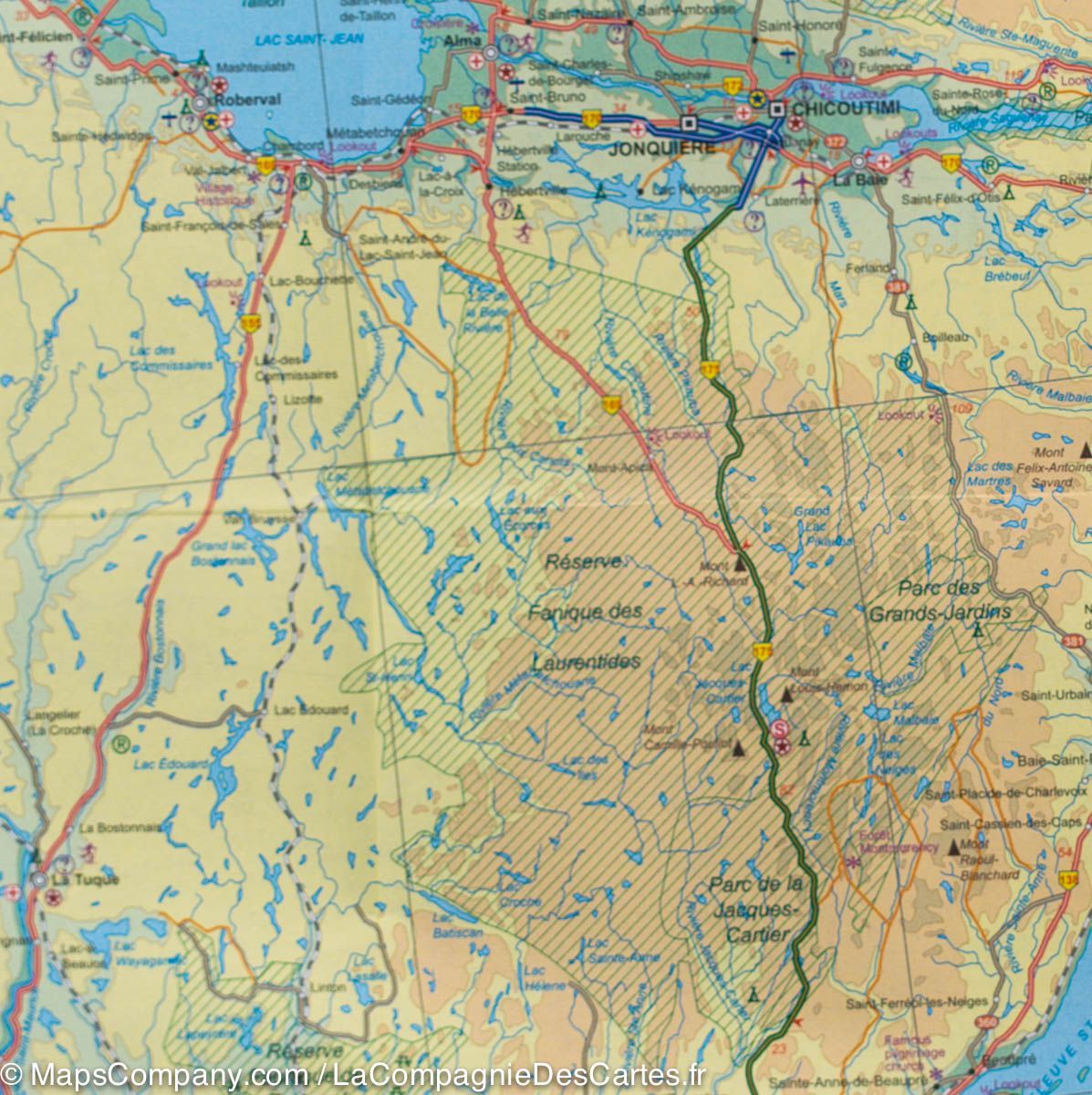 Carte de voyage - Québec | ITM carte routière ITM