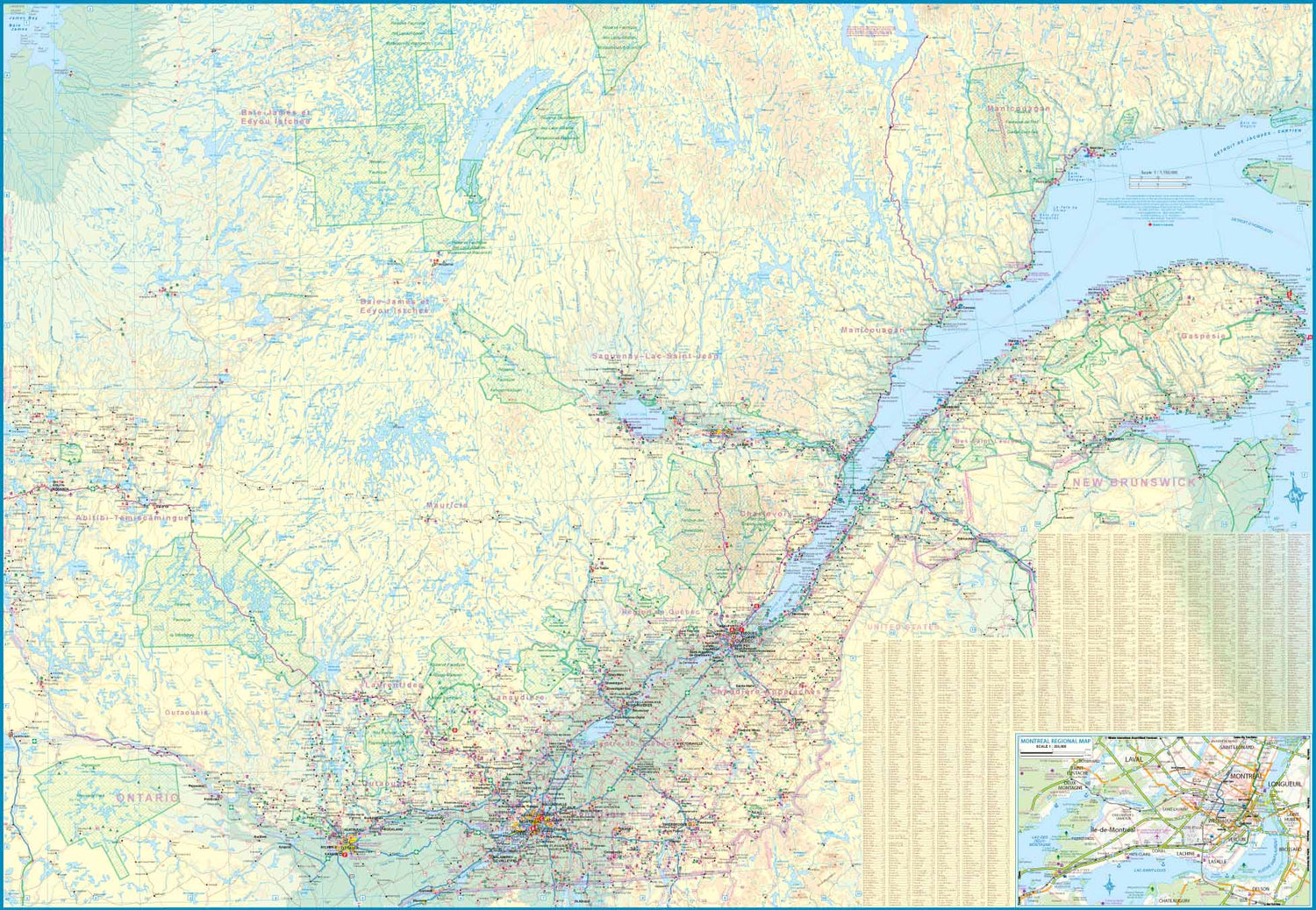 Carte de voyage - Québec | ITM carte routière ITM