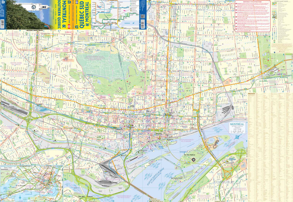 Carte de voyage - Québec Sud & Plan de Montréal | ITM carte pliée ITM 