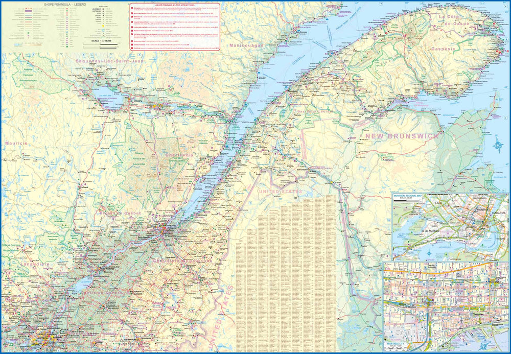 Carte de voyage - Québec ville & Gaspésie | ITM carte pliée ITM 