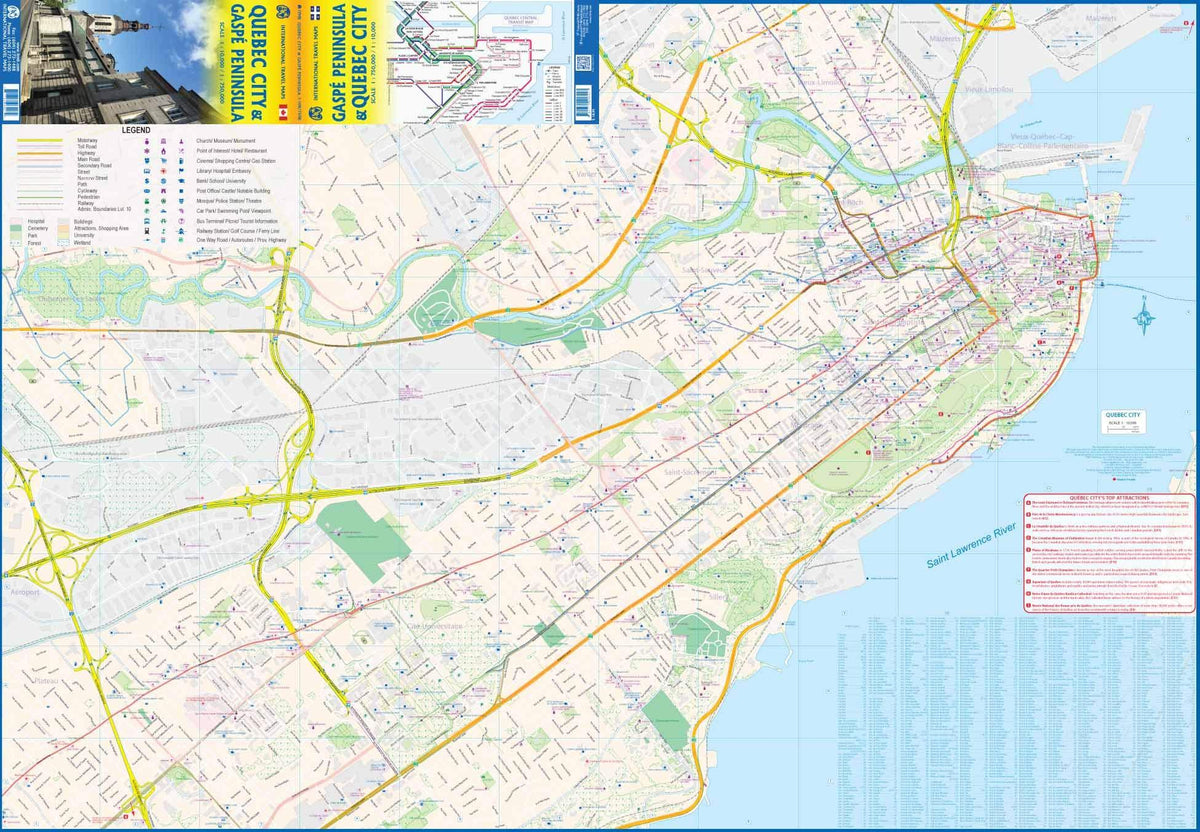 Carte de voyage - Québec ville & Gaspésie | ITM carte routière ITM