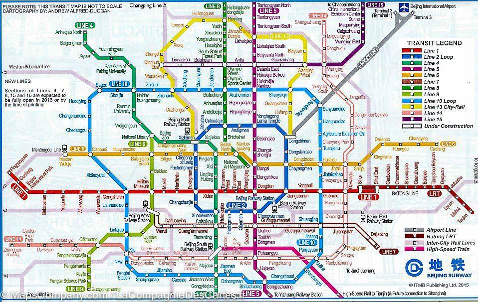 Carte de voyage - Région de Pékin & Plan de Pékin | ITM carte routière ITM