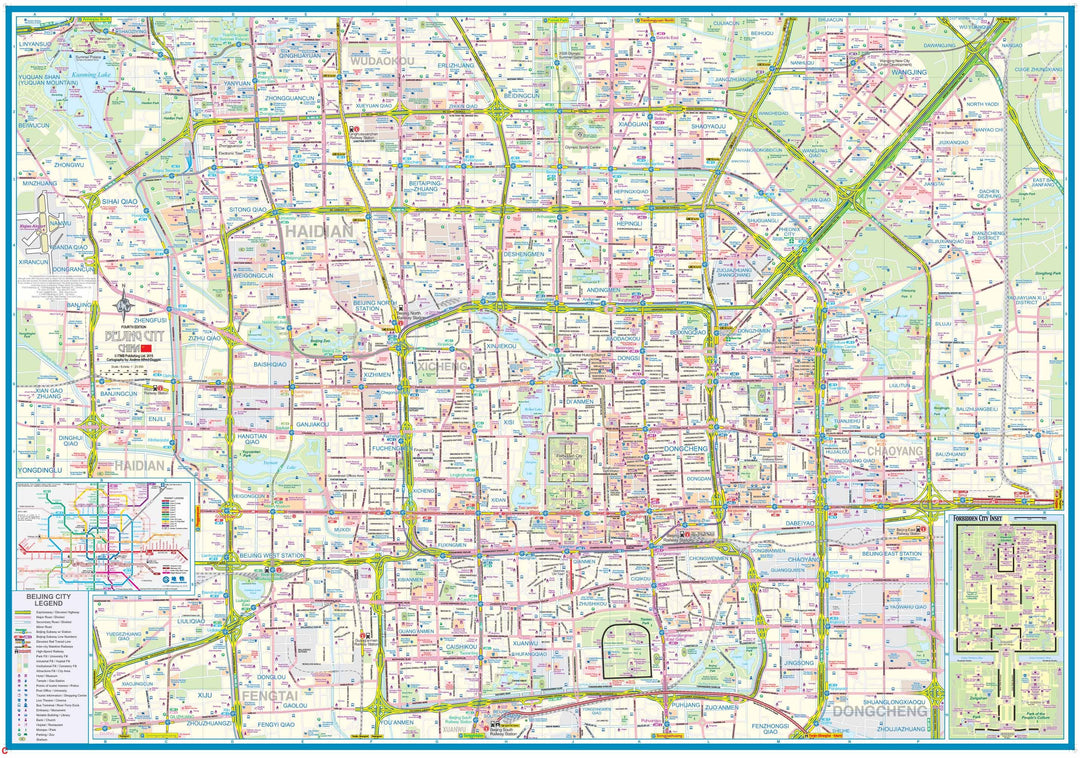 Plan de Pékin &amp; Carte de la région de Pékin | ITM - La Compagnie des Cartes