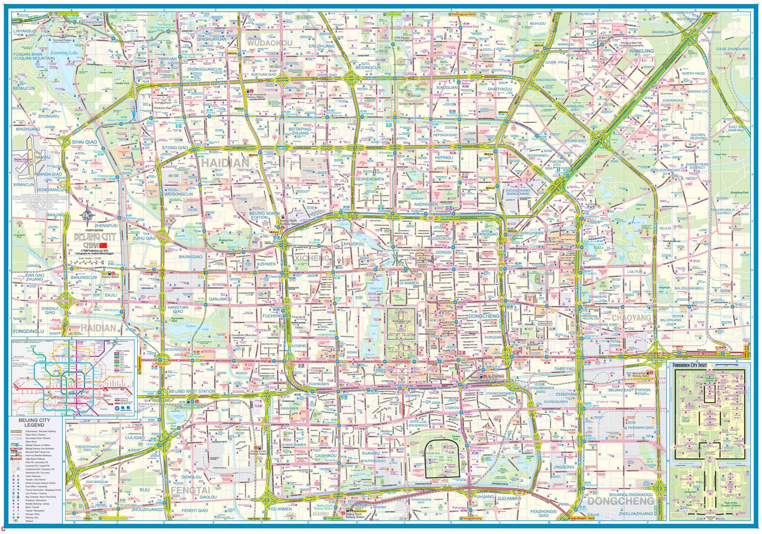 Carte de voyage - Région de Pékin & Plan de Pékin | ITM carte routière ITM