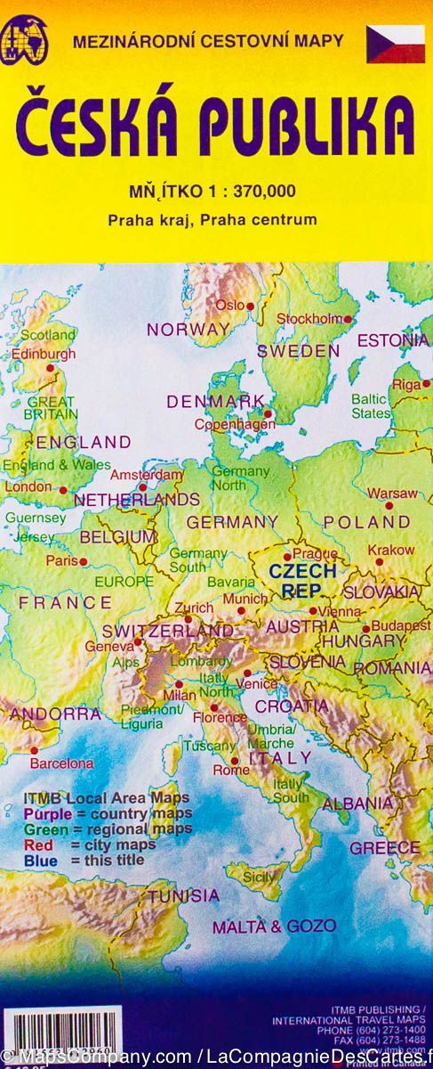 Carte de la République Tchèque | ITM - La Compagnie des Cartes