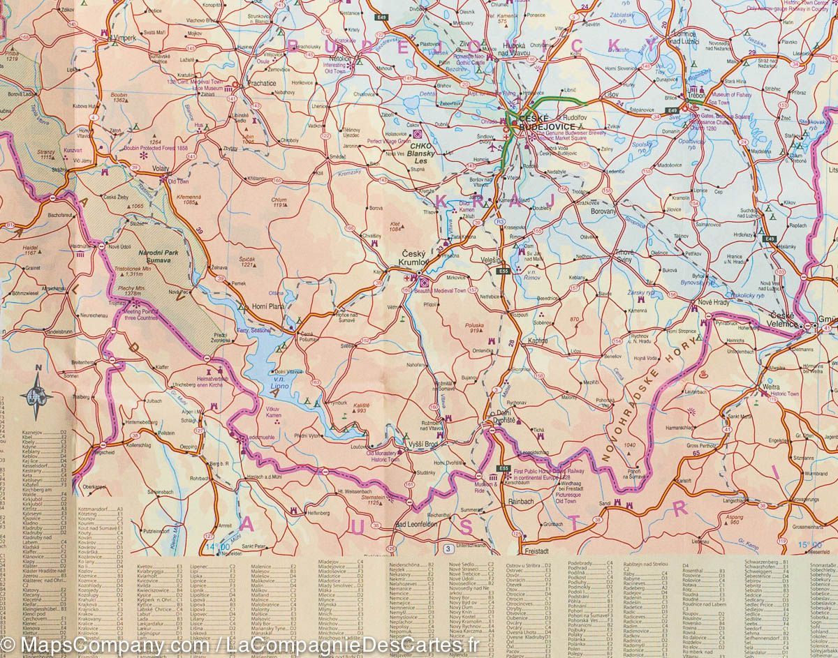 Carte de voyage - République Tchèque | ITM carte routière ITM