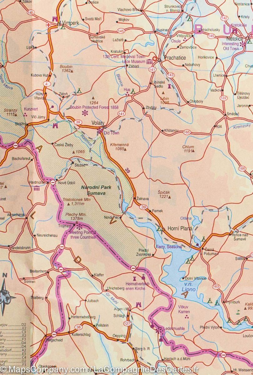 Carte de voyage - République Tchèque | ITM carte routière ITM