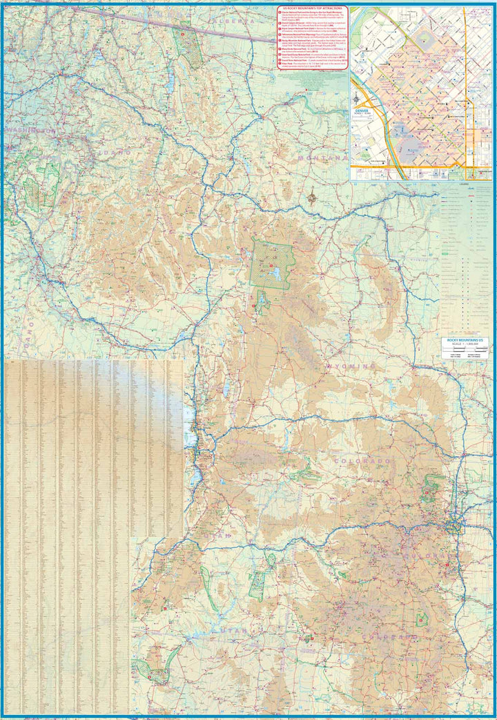 Carte de voyage - Rocheuses canadiennes & US | ITM carte pliée ITM 