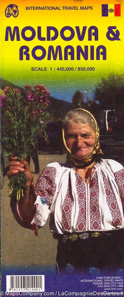 Carte de voyage - Roumanie et Moldavie | ITM carte routière ITM