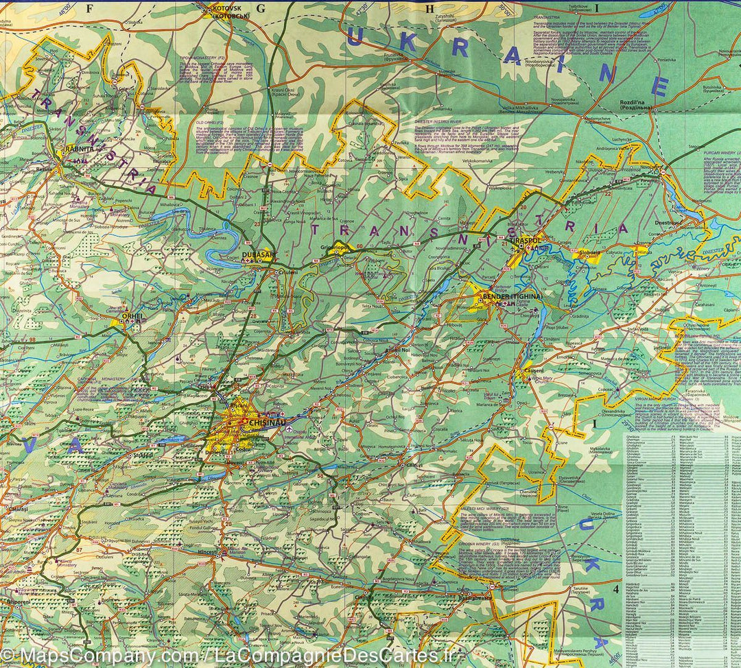 Carte de Roumanie et Moldavie | ITM - La Compagnie des Cartes