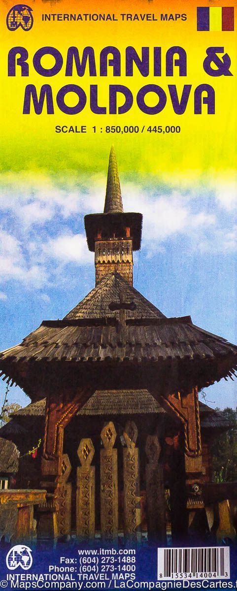 Carte de voyage - Roumanie et Moldavie | ITM carte routière ITM