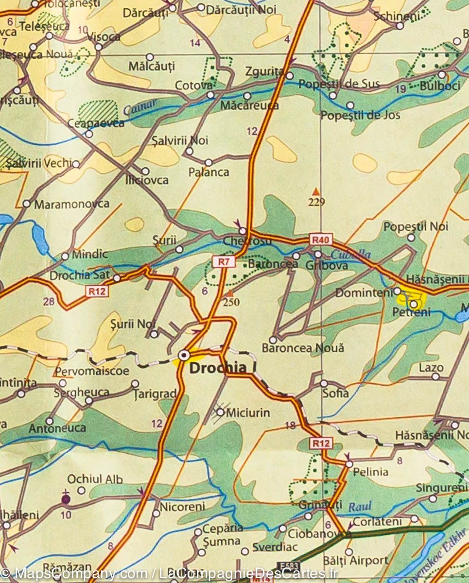 Carte de voyage - Roumanie et Moldavie | ITM carte routière ITM