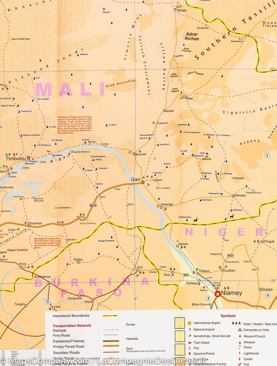 Carte de voyage - Sahara | ITM carte routière ITM