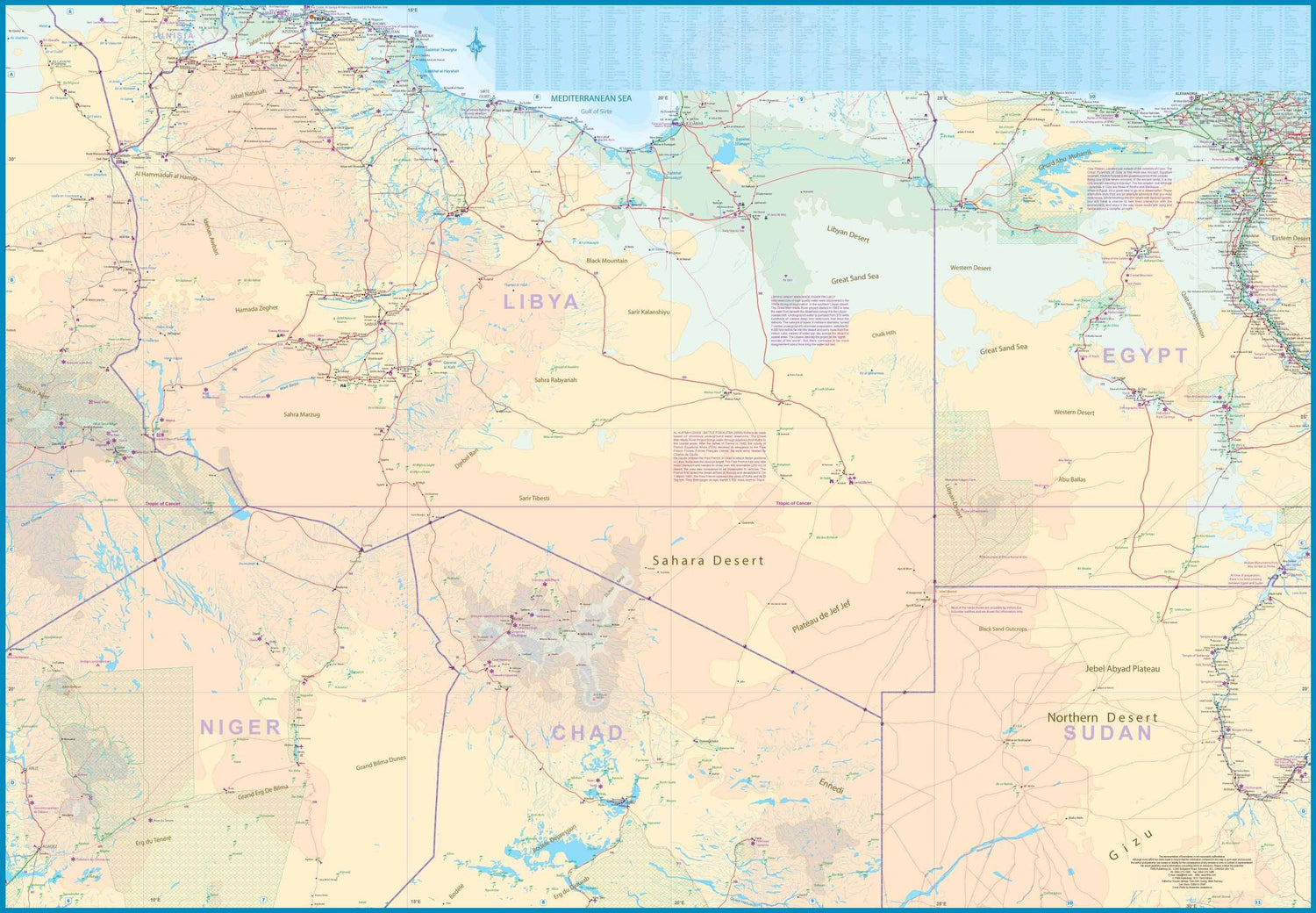 Carte de voyage - Sahara | ITM carte routière ITM
