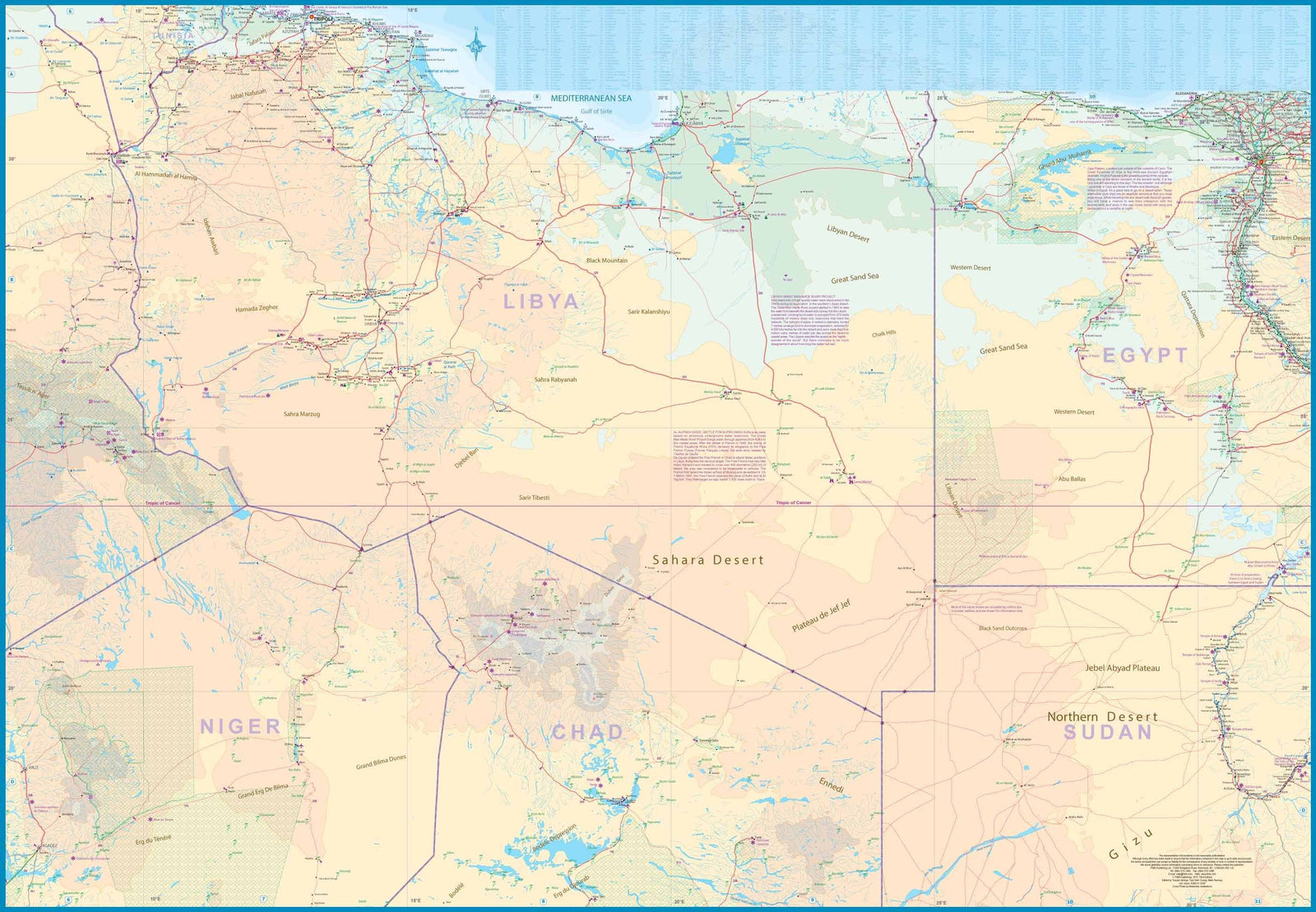 Carte de voyage - Sahara | ITM carte routière ITM