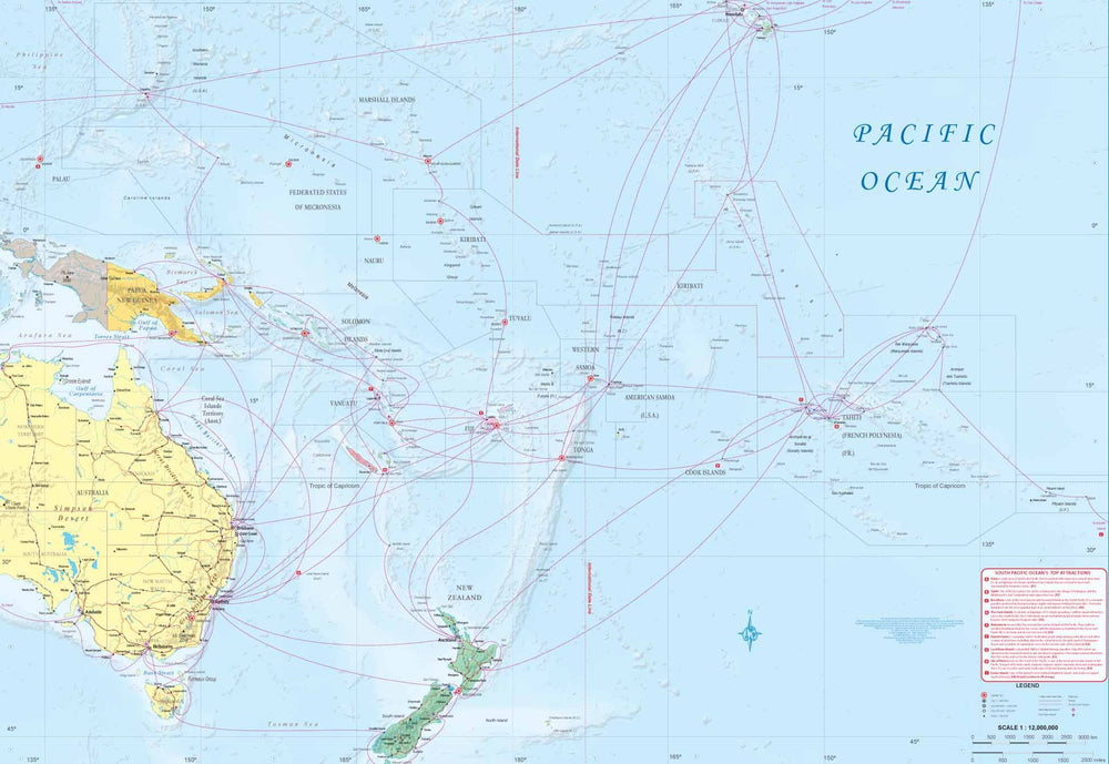 Carte de voyage - Samoa & croisières dans le pacifique sud | ITM carte pliée ITM 