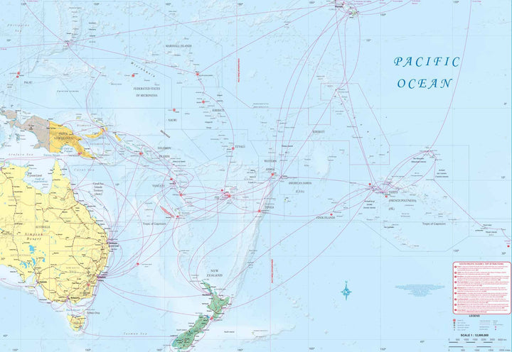 Carte de voyage - Samoa & croisières dans le pacifique sud | ITM carte pliée ITM 