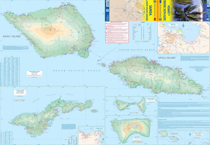 Carte de voyage - Samoa & croisières dans le pacifique sud | ITM carte pliée ITM 