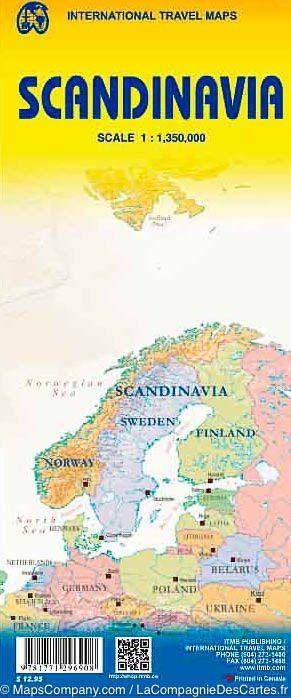 Carte de la Scandinavie | ITM - La Compagnie des Cartes
