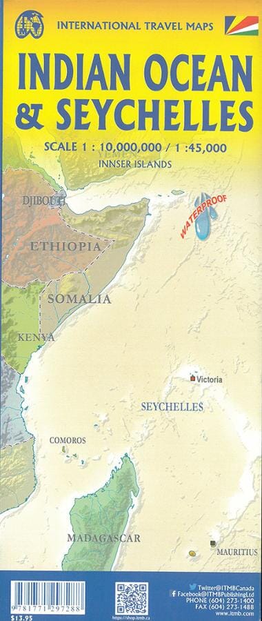 Carte de voyage - Seychelles et Océan Indien | ITM carte pliée ITM 