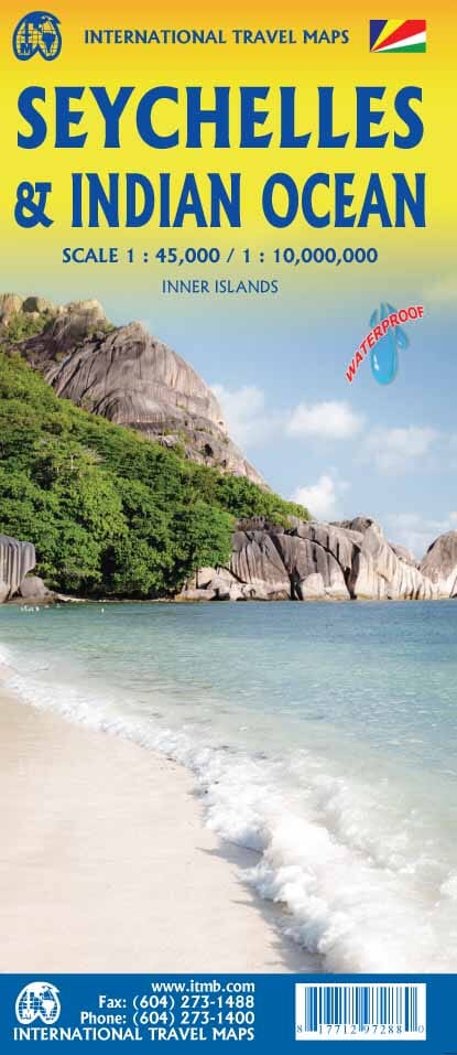 Carte de voyage - Seychelles et Océan Indien | ITM carte routière ITM