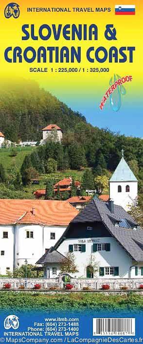 Carte de voyage - Slovénie & Côte Croate | ITM carte routière ITM