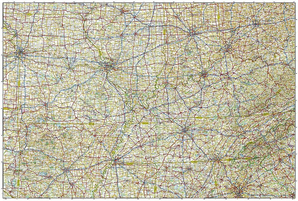 Carte de voyage - Southeastern Plains & Gulf Coast (USA) | National Geographic carte routière National Geographic