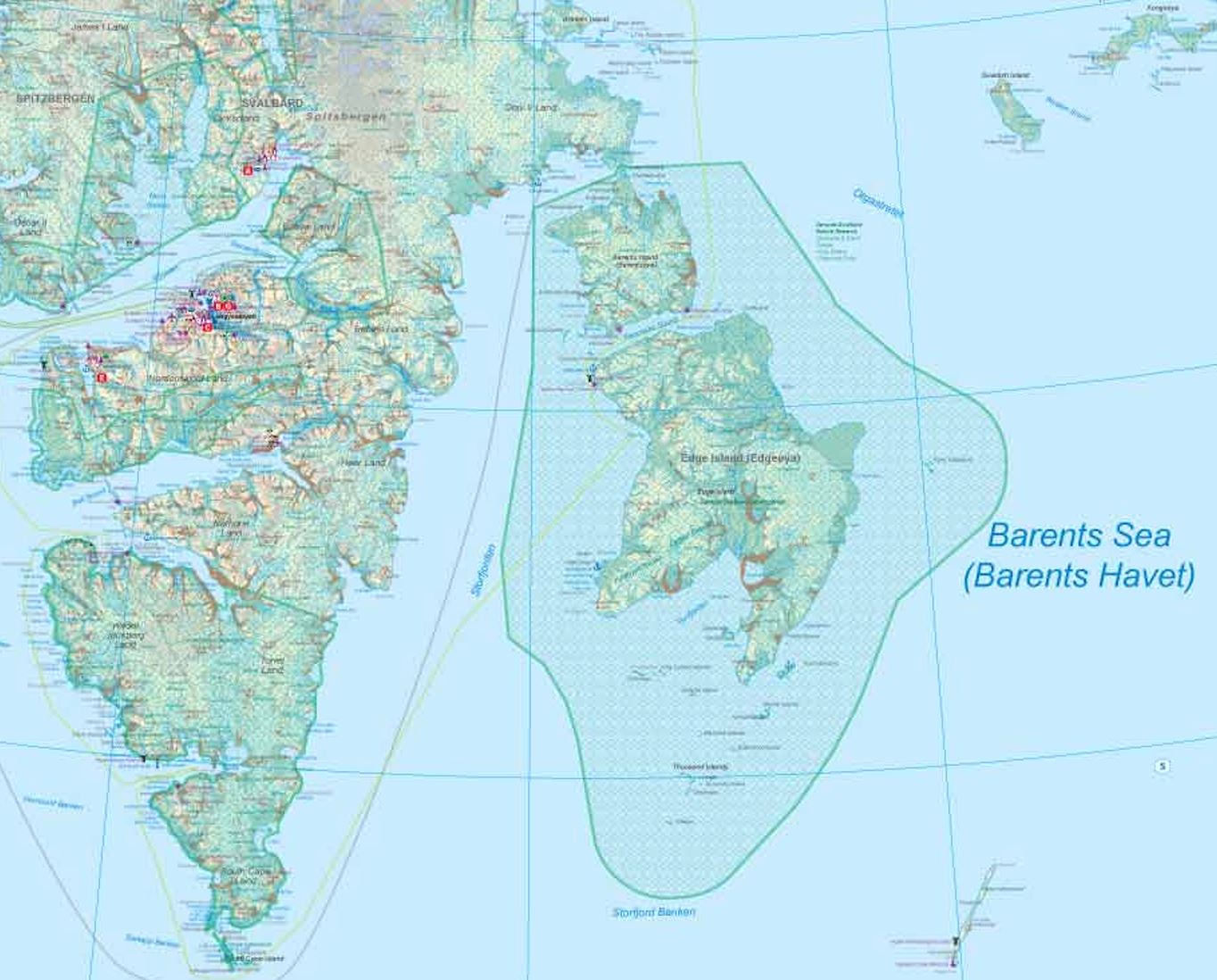 Carte de voyage - Spitzberg /Svalbard (Norvège) | ITM carte routière ITM