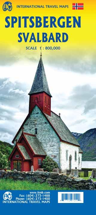 Carte de voyage - Spitzberg /Svalbard (Norvège) | ITM carte routière ITM