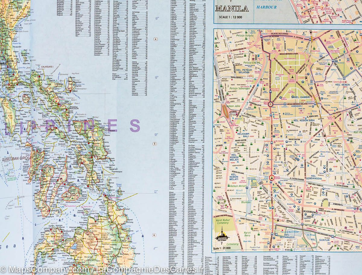 Carte de voyage - Sud-est asiatique | ITM carte routière ITM