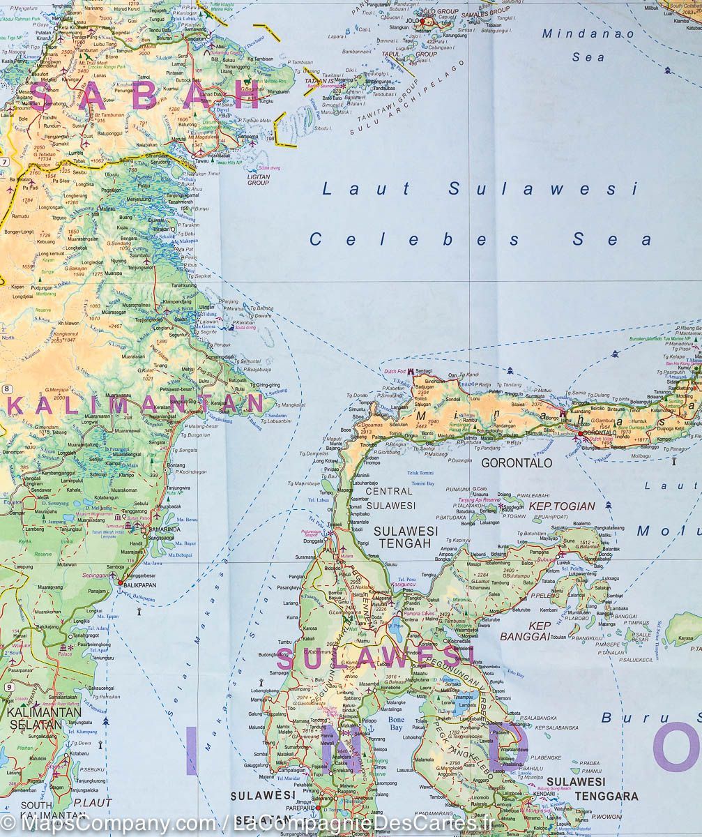 Carte de voyage - Sud-est asiatique | ITM carte routière ITM