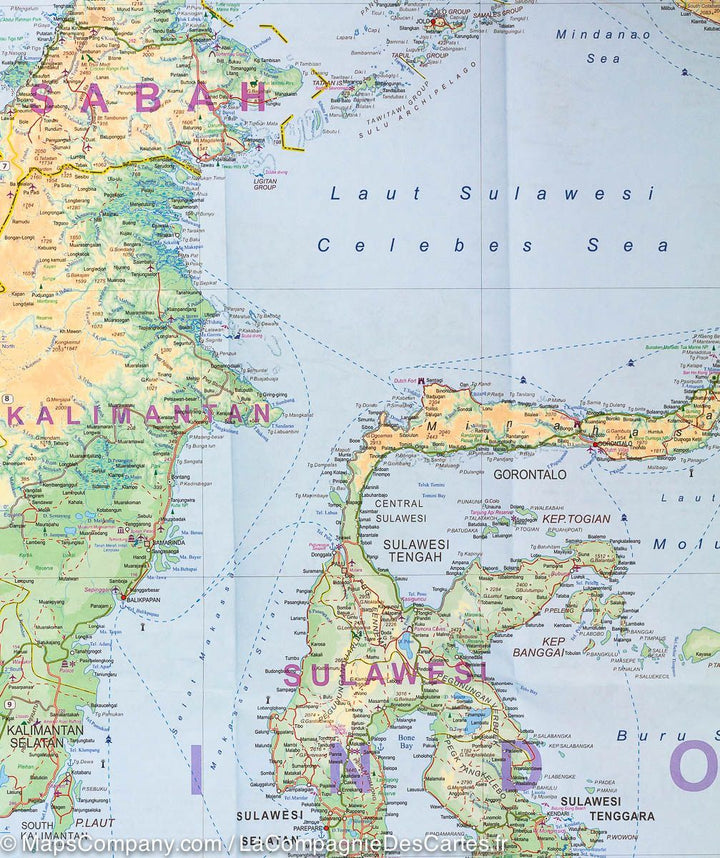 Carte de voyage - Sud-est asiatique | ITM carte pliée ITM 