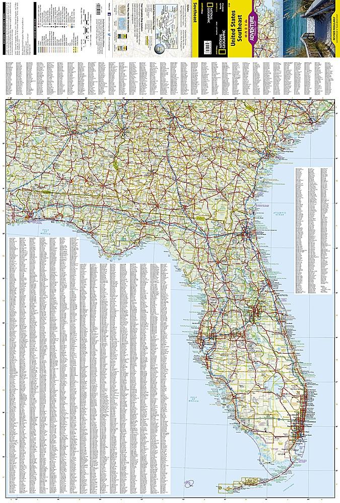 Travel map - South - East US | National Geographic – Cartovia