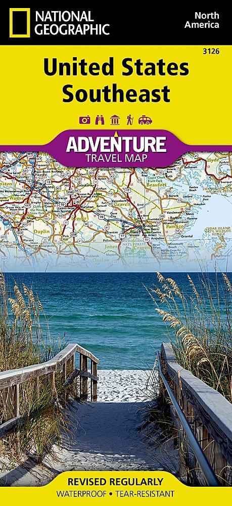 Travel map - South - East US | National Geographic – Cartovia