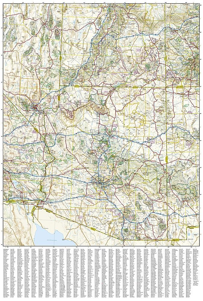 Carte de voyage - Sud-ouest Américain | National Geographic carte routière National Geographic