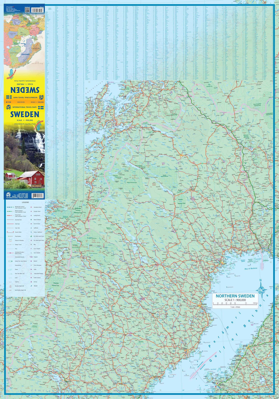 Carte de voyage de la Suède | ITM - La Compagnie des Cartes
