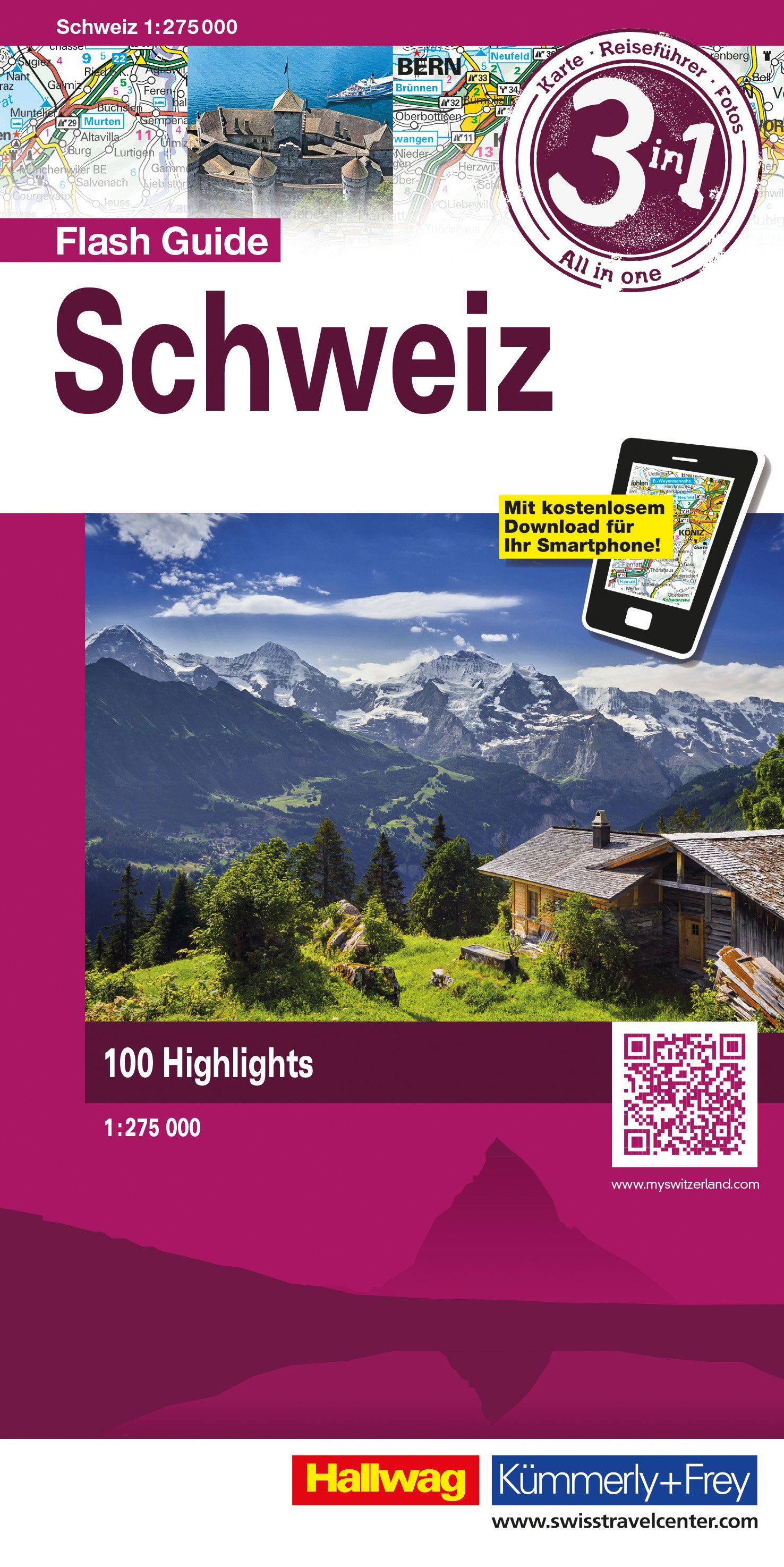 Carte de voyage - Suisse Flash Guide | Hallwag carte routière Hallwag Default Title