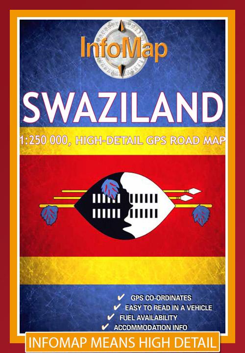 Carte de voyage - Swaziland | Infomap carte routière Infomap Default Title