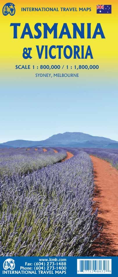 Carte de voyage - Tasmanie & Victoria | ITM carte pliée ITM 