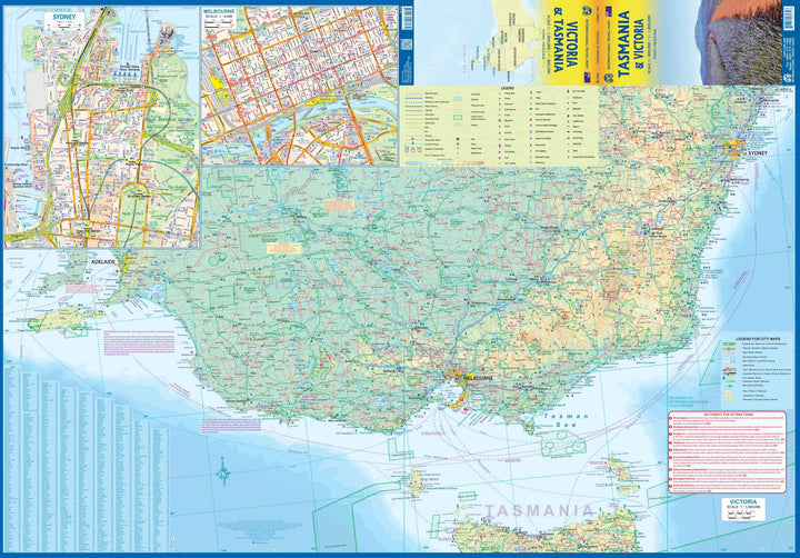 Carte de voyage - Tasmanie & Victoria | ITM carte pliée ITM 