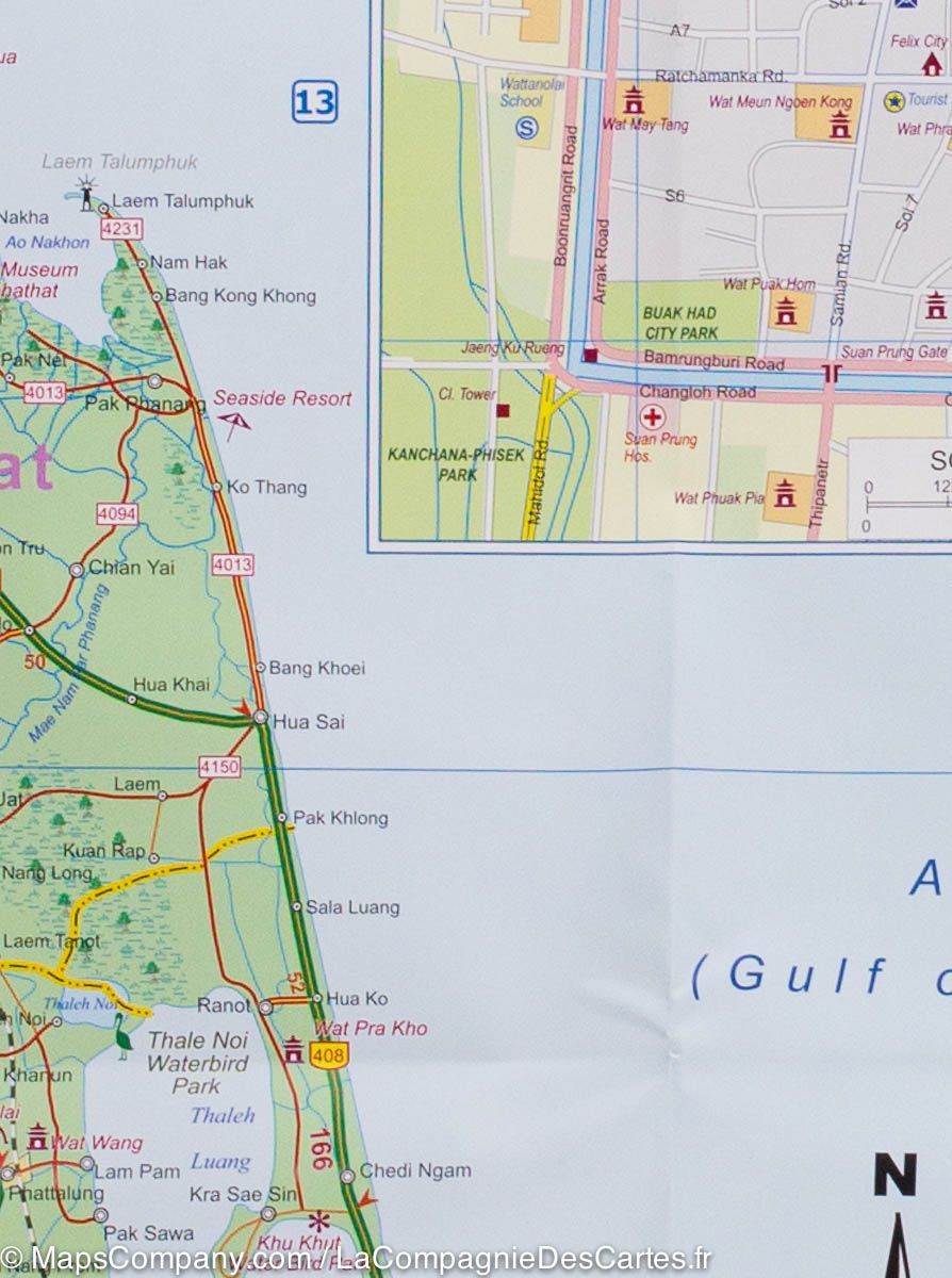 Carte de voyage - Thailande | ITM carte routière ITM