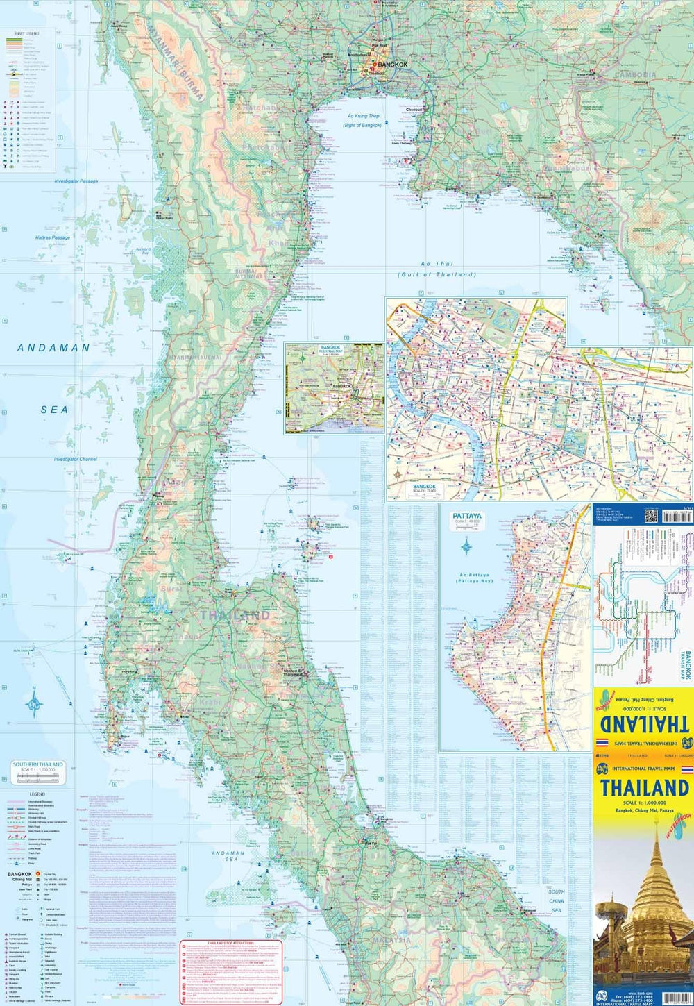 Carte de la Thailande | ITM - La Compagnie des Cartes
