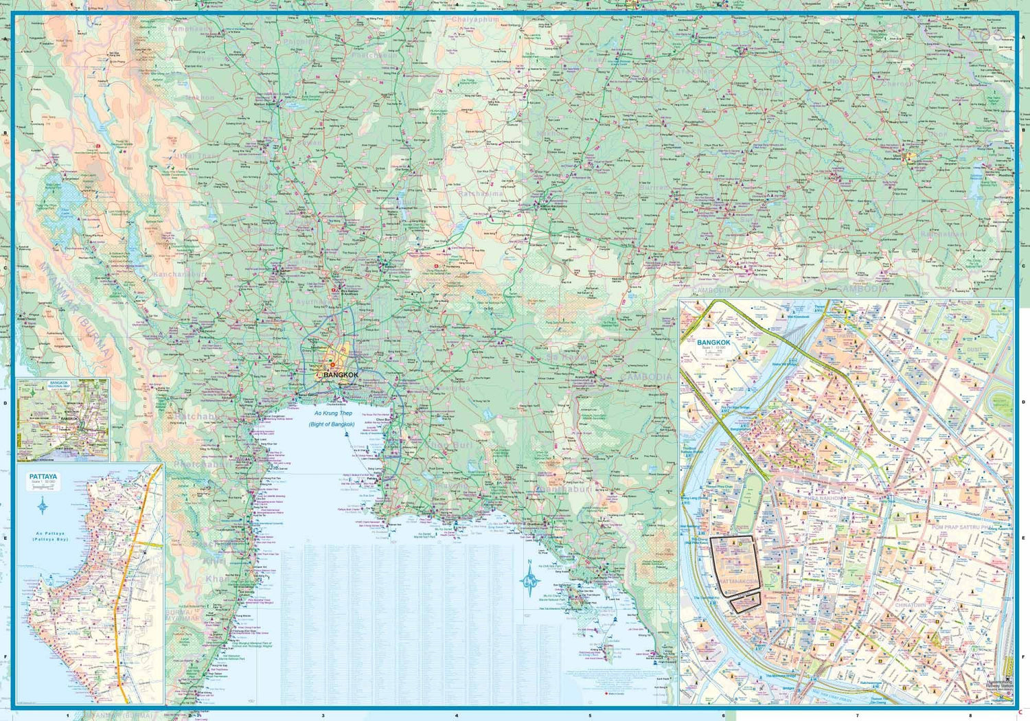 Carte de voyage - Thailande Nord | ITM carte routière ITM