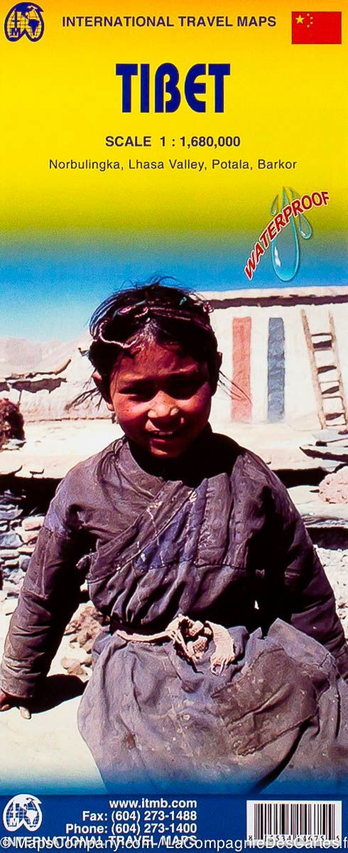 Carte de voyage - Tibet | ITM carte routière ITM