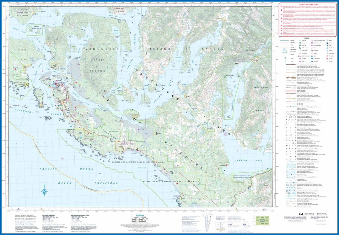 Carte de voyage - Tofino & Sud de l'île de Vancouver (Colombie Britannique) | ITM carte pliée ITM 