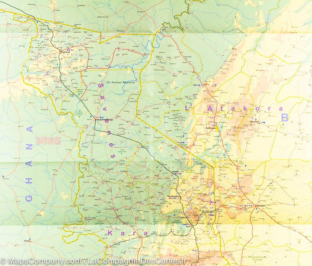 Carte de voyage - Togo & Benin | ITM carte pliée ITM 