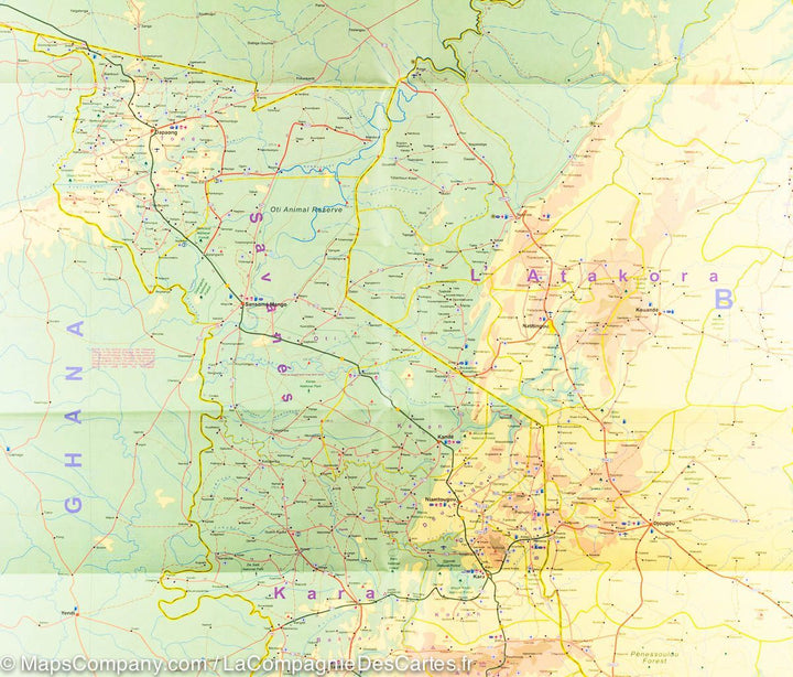 Carte de voyage - Togo & Benin | ITM carte pliée ITM 