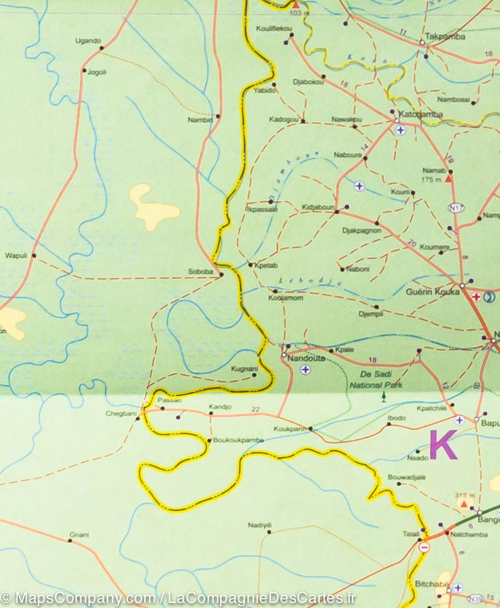 Carte de voyage - Togo & Benin | ITM carte routière ITM