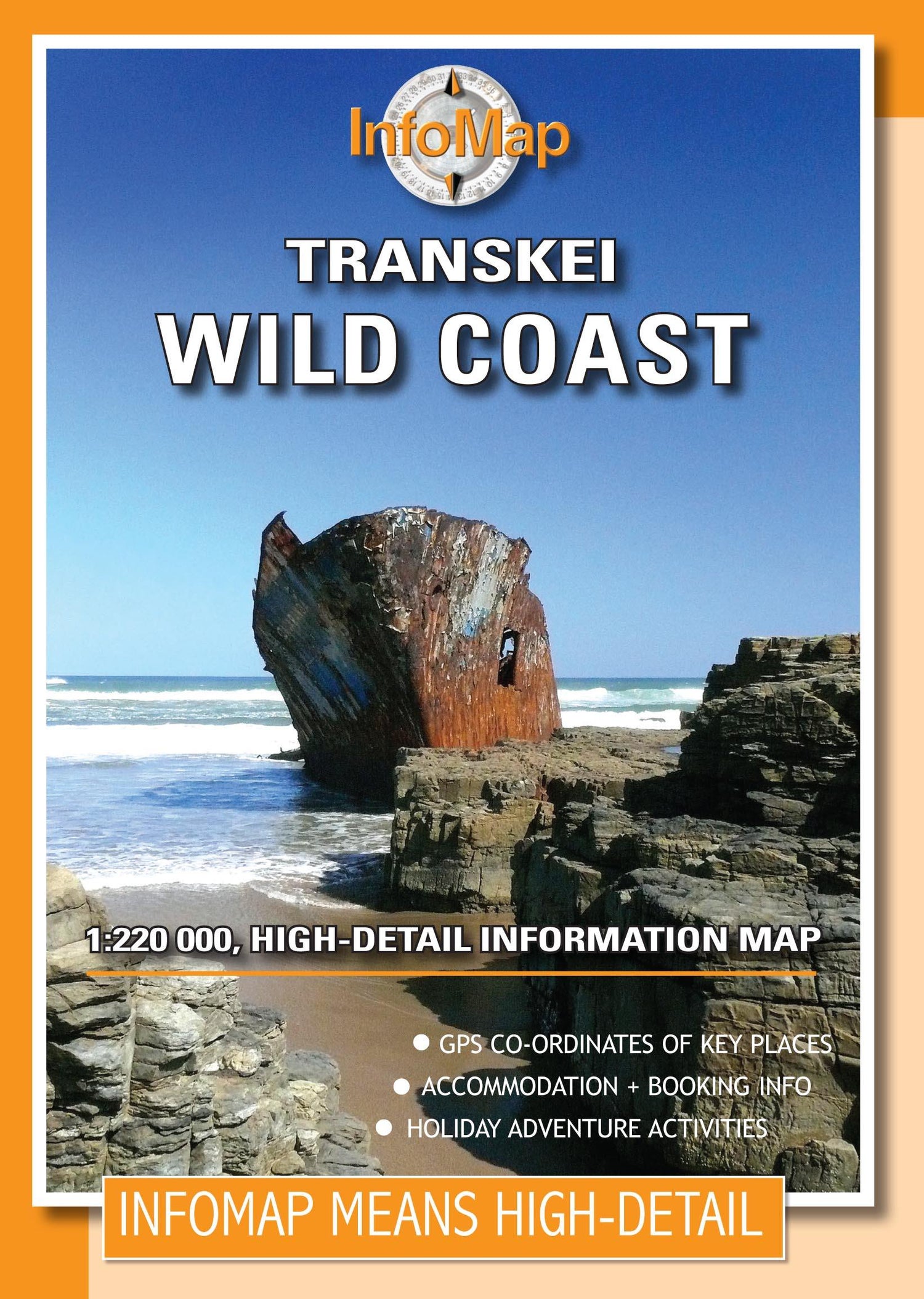 Carte de voyage - Transkei Wild Coast (Afrique du Sud) | Infomap carte routière Infomap Default Title