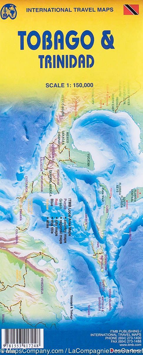 Carte de voyage - Trinidad & Tobago | ITM carte routière ITM